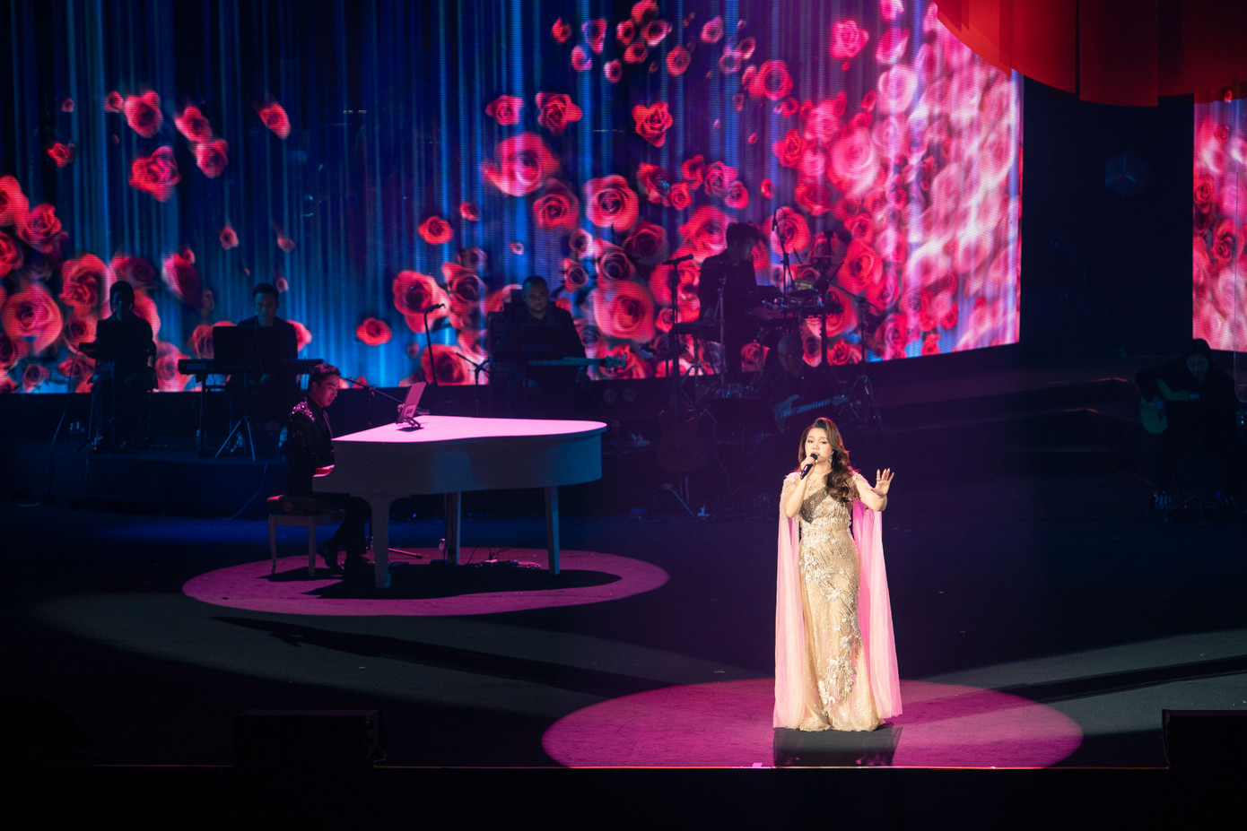 Nguyễn Ngọc Anh gây ấn tượng lớn với ca khúc Cánh cửa mùa xuân được cô xin phép Đỗ Bảo để hát riêng trong đêm diễn tại Hà Nội.