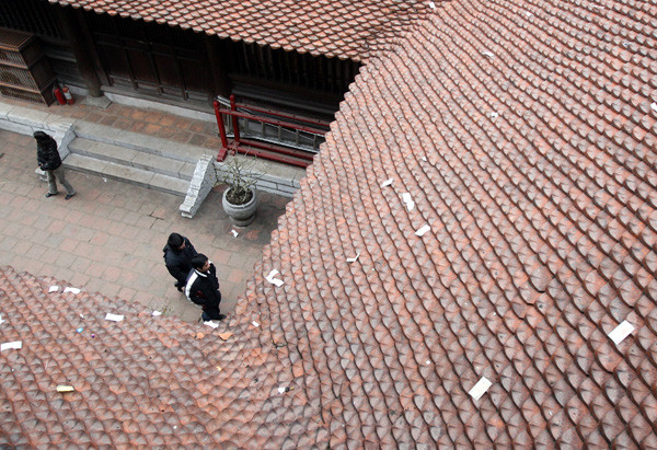 Thả tiền lên mái nhà