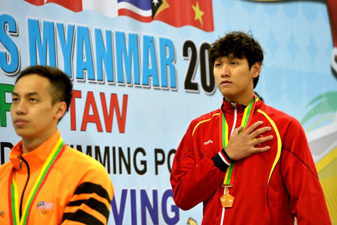 Quý Phước đoạt HCV ởi nội dung 200 m tự do nam, với thành tích 1 phút 50 giây 64. Về nhì là Henry Bego người Malaysia, 1 phút 51 giây 10. Ở những mét cuối cùng Bego bám đuổi rất dữ dội nhưng không bắt kịp kình ngư Việt Nam - người dẫn đầu ngay từ khi xuất phát 