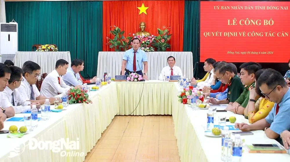 Quyền Chủ tịch UBND tỉnh Võ Tấn Đức phát biểu tại hội nghị. Ảnh: H.Thảo