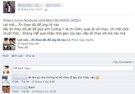 Dùng tên tuổi của các 