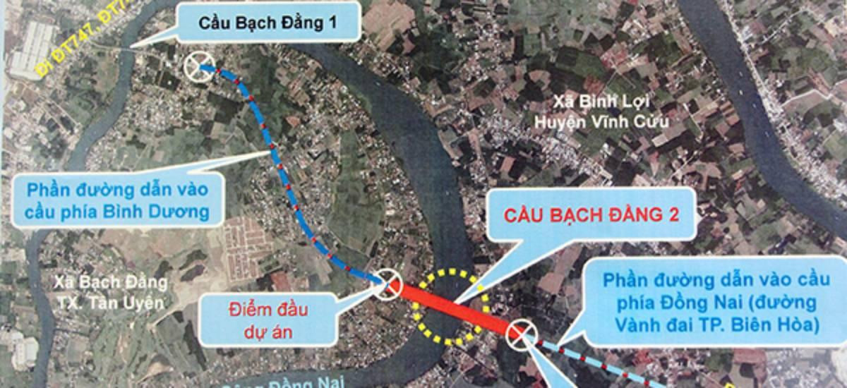 Vị trí xây dựng cầu nối Bình Dương và Đồng Nai