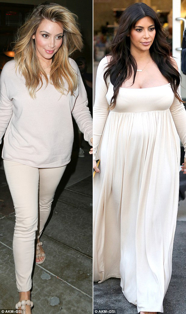 Hình ảnh của Kim khi vừa mới sinh con xong