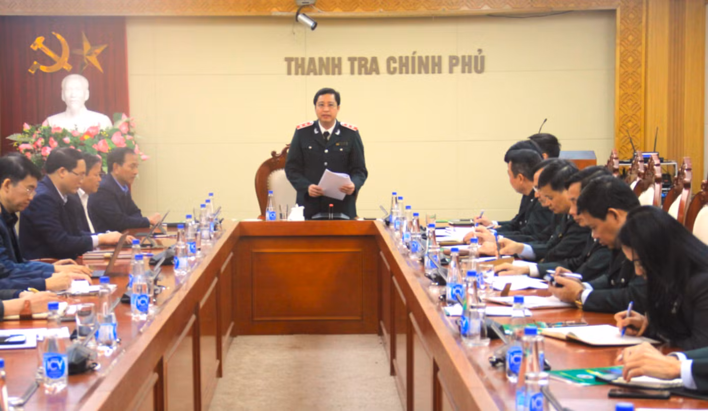 Phó Tổng Thanh tra Dương Quốc Huy công bố quyết định thanh tra.
