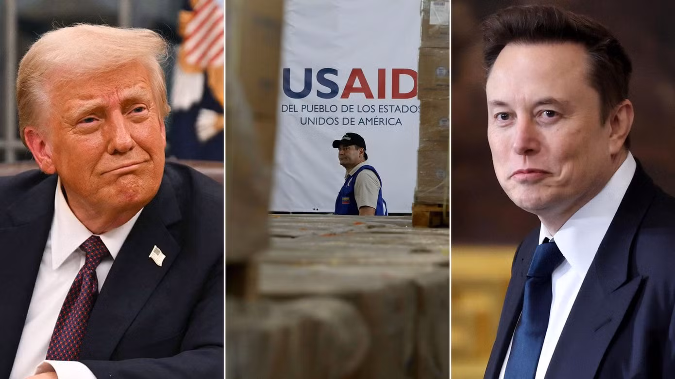 Tổng thống Mỹ Donald Trump và tỷ phú Elon Musk kịch liệt chỉ trích Cơ quan Phát triển Quốc tế Mỹ (USAID). Ảnh: Business Standard.