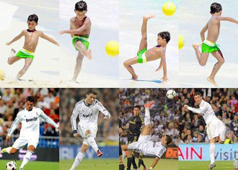Con Ronaldo lên 5 tuổi đã chơi bóng như bố ảnh 1