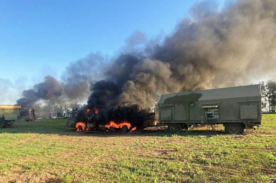 Bức ảnh được Phó Thủ tướng Ukraine Iryna Vereshchuk đăng ngày 3/6 cho thấy 1 hệ thống phòng không bị tấn công bên trong lãnh thổ Nga. (Ảnh: Facebook Iryna Vereshchuk)