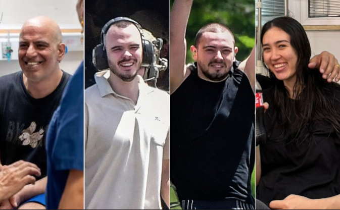 Bốn con tin được giải cứu ngày 8/6. (Ảnh: Times of Israel)