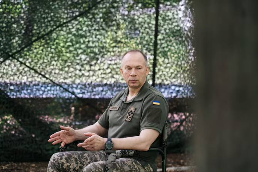 Tướng Ukraine Oleksandr Syrsky trong cuộc phỏng vấn ngày 30/6/2022 tại miền đông Ukraine. (Ảnh: Washington Post)