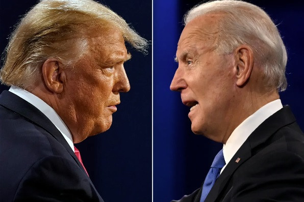 Cựu Tổng thống Mỹ Donald Trump và đương kim Tổng thống Joe Biden có màn tranh luận trực tiếp đầu tiên, ngày 27/6. (Ảnh: Vox) Cựu Tổng thống Mỹ Donald Trump và đương kim Tổng thống Joe Biden có màn tranh luận trực tiếp đầu tiên, ngày 27/6. (Ảnh: Vox)