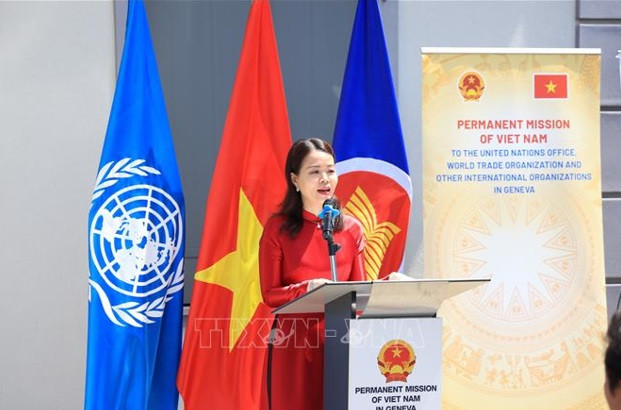 Thứ trưởng Nguyễn Minh Hằng phát biểu tại sự kiện. (Ảnh: TTXVN)