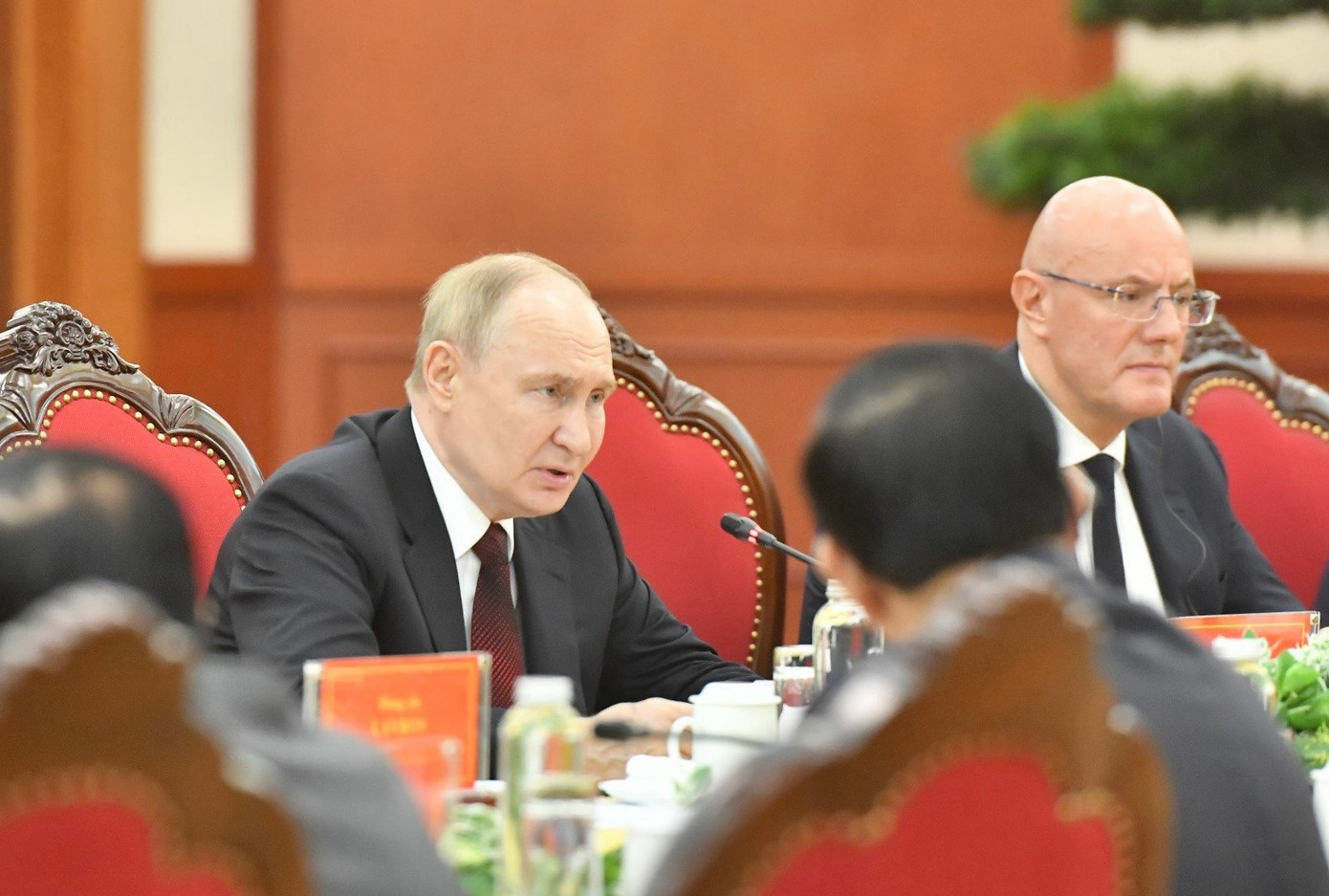 Tổng thống Nga Putin tại cuộc hội đàm. (Ảnh: Đăng Linh) Tổng thống Nga Putin tại cuộc hội đàm. (Ảnh: Đăng Linh)