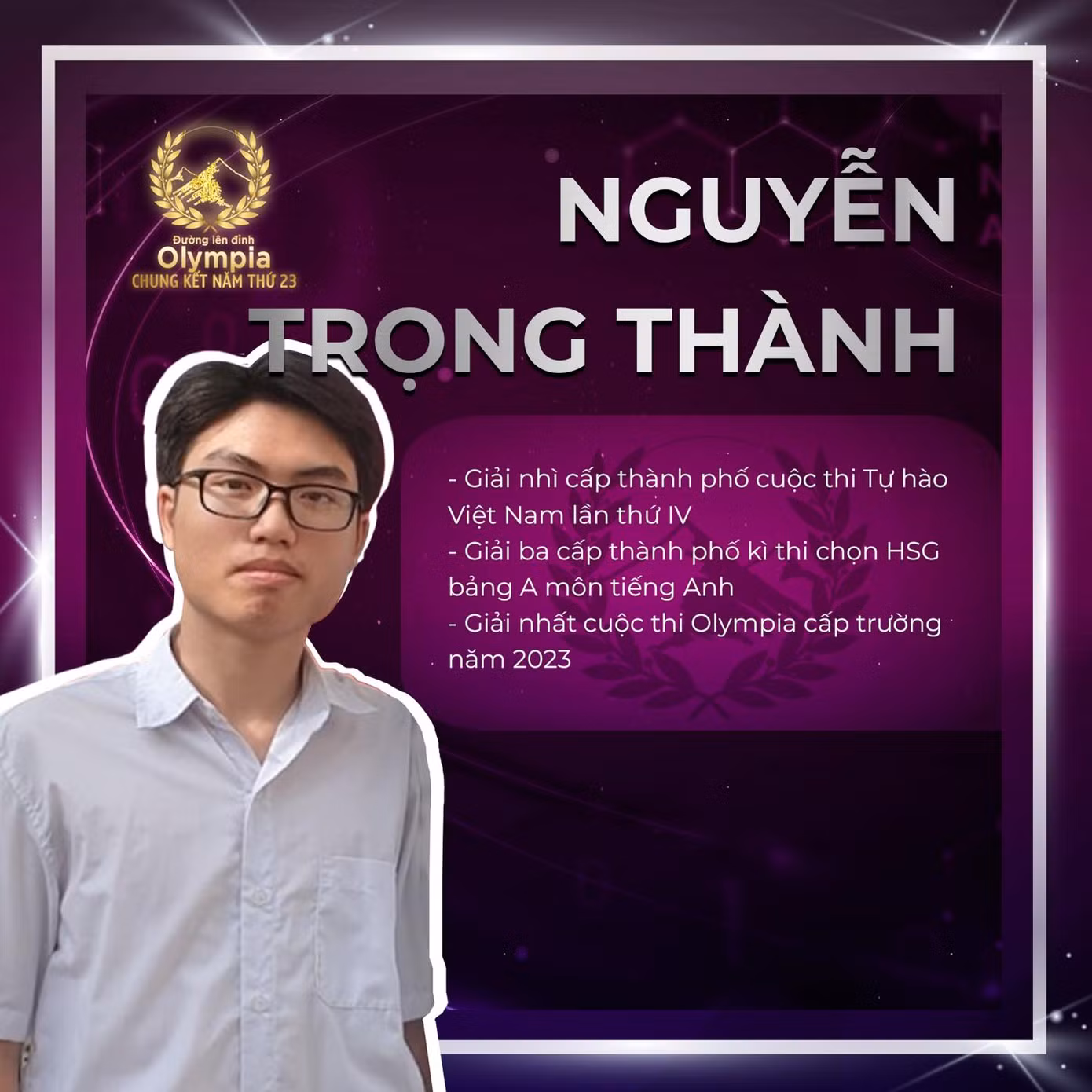 Nam sinh Thanh Hóa Lê Xuân Mạnh vô địch Đường lên đỉnh Olympia 23 ảnh 8 Nam sinh Thanh Hóa Lê Xuân Mạnh vô địch Đường lên đỉnh Olympia 23 ảnh 8