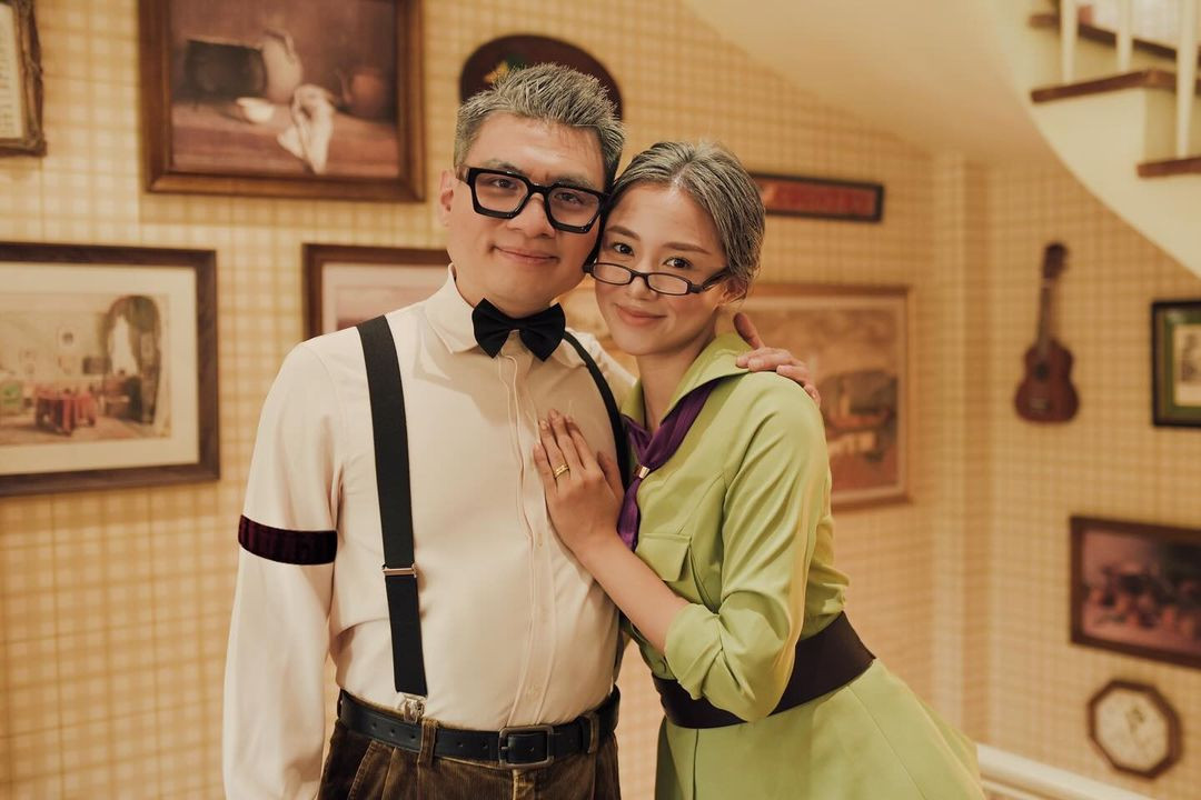 Vợ chồng hot girl Hà thành Salim hóa thân thành ông bà già trong bộ phim hoạt hình nổi tiếng Up.