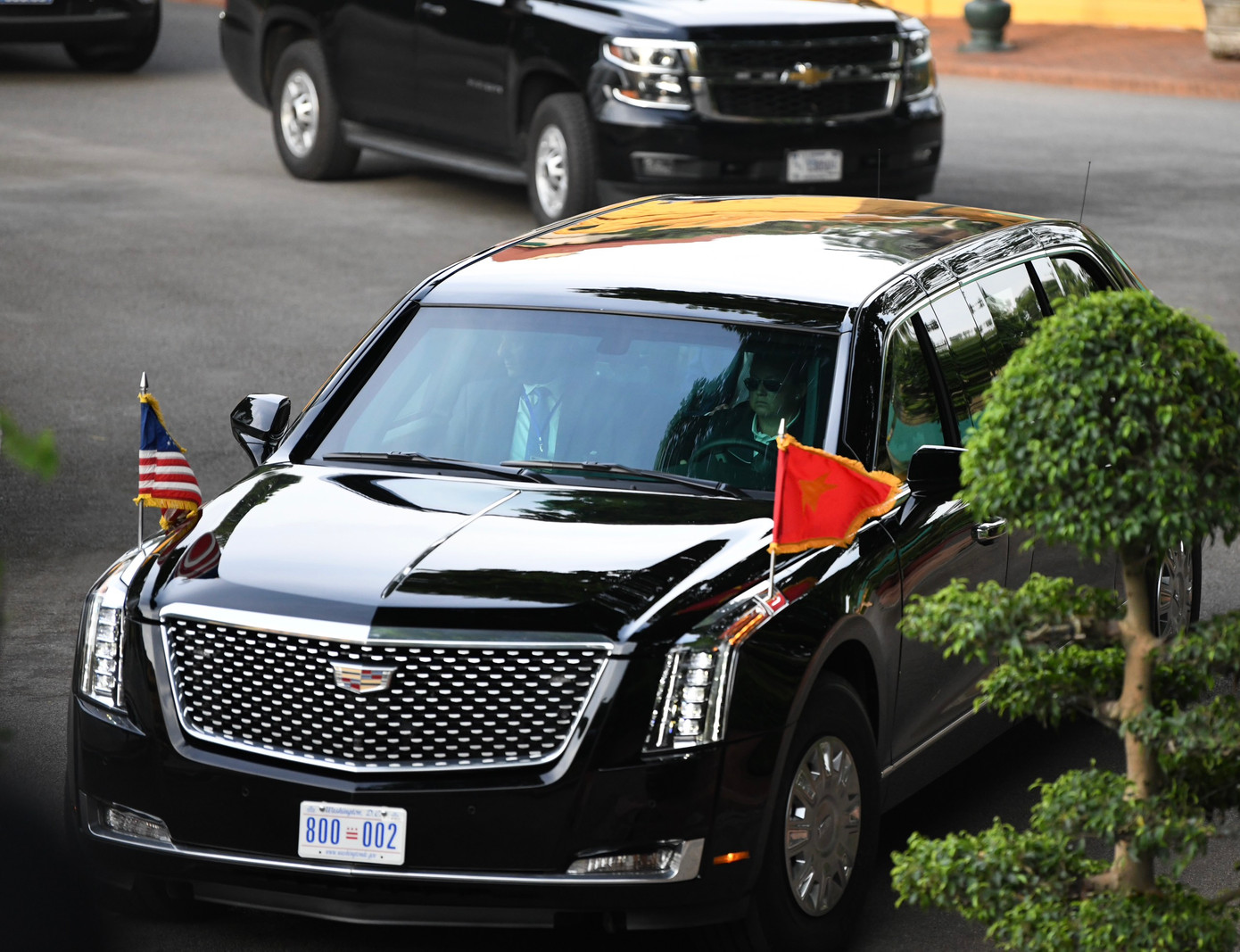 Đoàn xe hộ tống Tổng thống Mỹ Joe Biden tiến vào Phủ Chủ tịch. Đoàn xe hộ tống Tổng thống Mỹ Joe Biden tiến vào Phủ Chủ tịch.