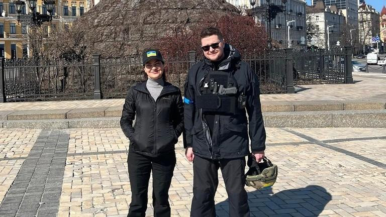 Bà Irina Venediktova và ông Ivan Bakanov tại Kiev hồi tháng 3/2022. Ảnh: Facebook