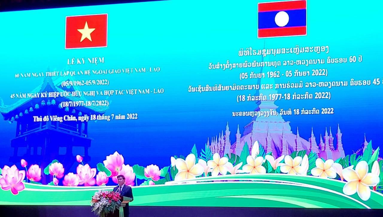 Tổng Bí thư Đảng Nhân dân Cách mạng Lào, Chủ tịch nước Cộng hòa Dân chủ Nhân dân Lào Thongloun Sisoulith phát biểu tại lễ kỷ niệm Tổng Bí thư Đảng Nhân dân Cách mạng Lào, Chủ tịch nước Cộng hòa Dân chủ Nhân dân Lào Thongloun Sisoulith phát biểu tại lễ kỷ niệm