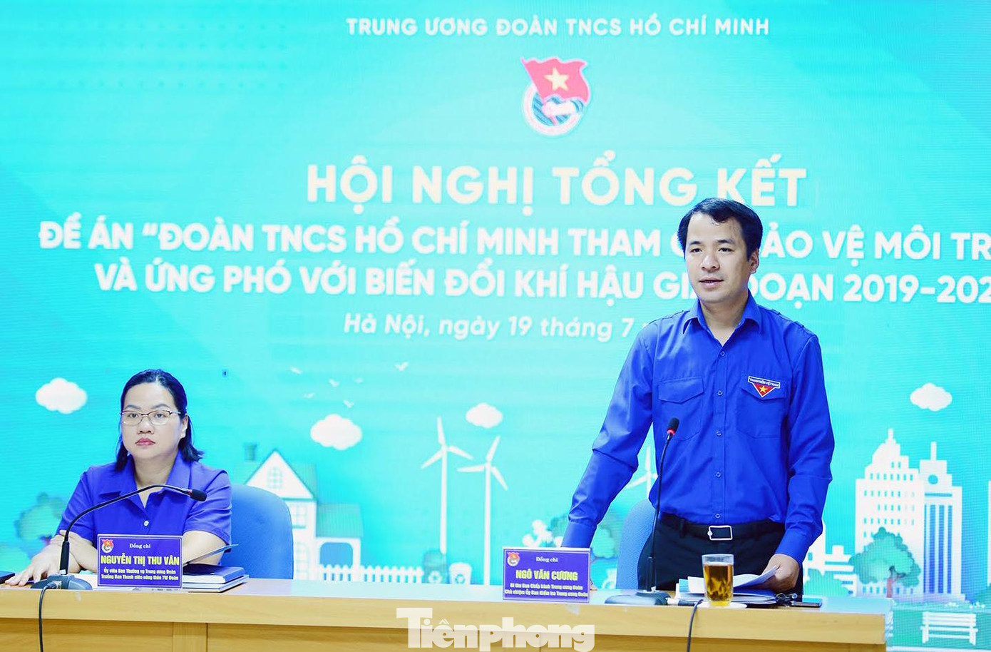 Bí thư T.Ư Đoàn Ngô Văn Cường phát biểu tại hội nghị. Ảnh: Dương Triều
