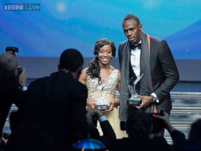 Bolt cùng Fraser-Pryce tiếp tục được tôn vinh. ảnh: GETTY IMAGES 