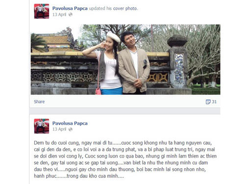 Đặng Văn Khuyến và những lời “thú tội” trên Facebook. Ảnh: TÂN TIẾN