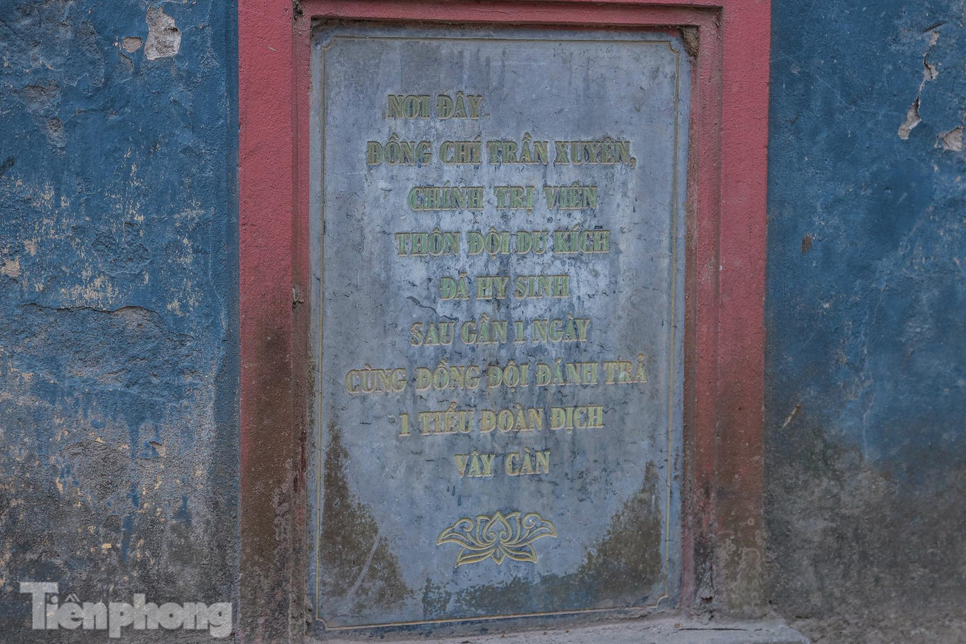 Bia đá đánh dấu nơi hy sinh của chiến sĩ khi đánh trả 1 tiểu đoàn địch.