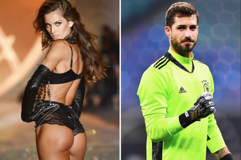 Izabel Goulart và thủ môn Kevin Trapp. (Ảnh: The Sun) Izabel Goulart và thủ môn Kevin Trapp. (Ảnh: The Sun)