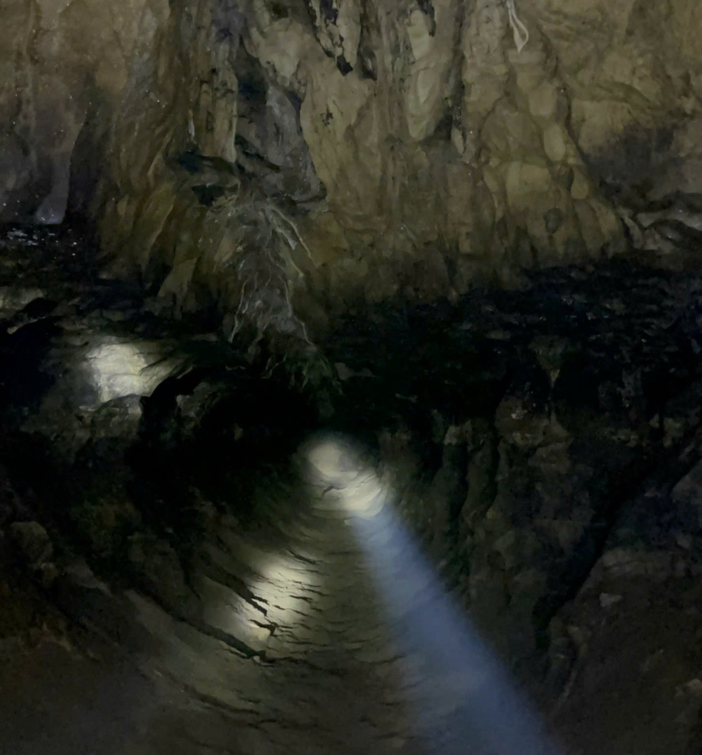 Một đoạn lối đi trong hang Đụn Một đoạn lối đi trong hang Đụn