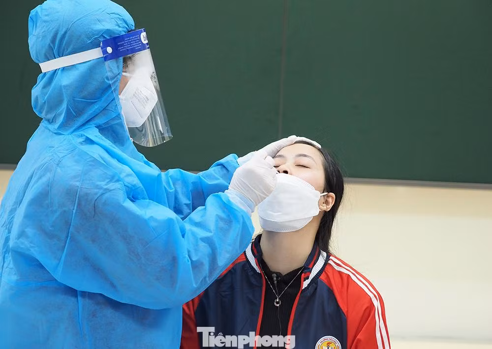 Tại buổi diễn tập, cô Nguyễn Thị Vân Anh - Hiệu trưởng Trường tiểu học Kim Đồng (Ba Đình), cho biết: Nhà trường chuẩn bị 3 phòng (1 phòng Y tế dành cho những học sinh cần chăm sóc y tế mà không có dấu hiệu dịch tễ; Phòng cách ly 1 dành cho học sinh có dấu hiệu ho, sốt nghi nhiễm Covid-19; Phòng cách ly 2 dành cho những học sinh F0)