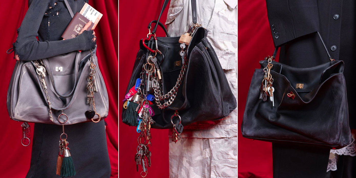 Các thương hiệu lớn đang đưa hình ảnh chiếc túi xách lộn xộn trở lại đường đua thời trang.