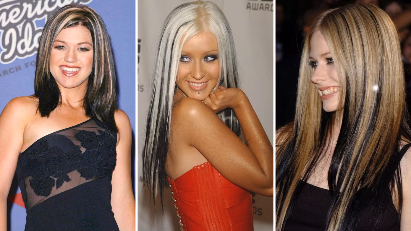Kelly Clarkson, Christina Aguilera, Avril Lavigne lăng xê mốt highlight nhiệt tình.