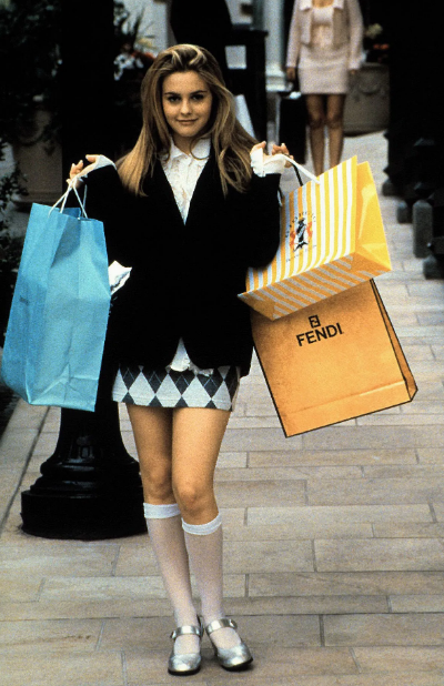 Nhân vật Cher Horowitz mang đôi giày Mary Jane trong bộ phim Clueless.