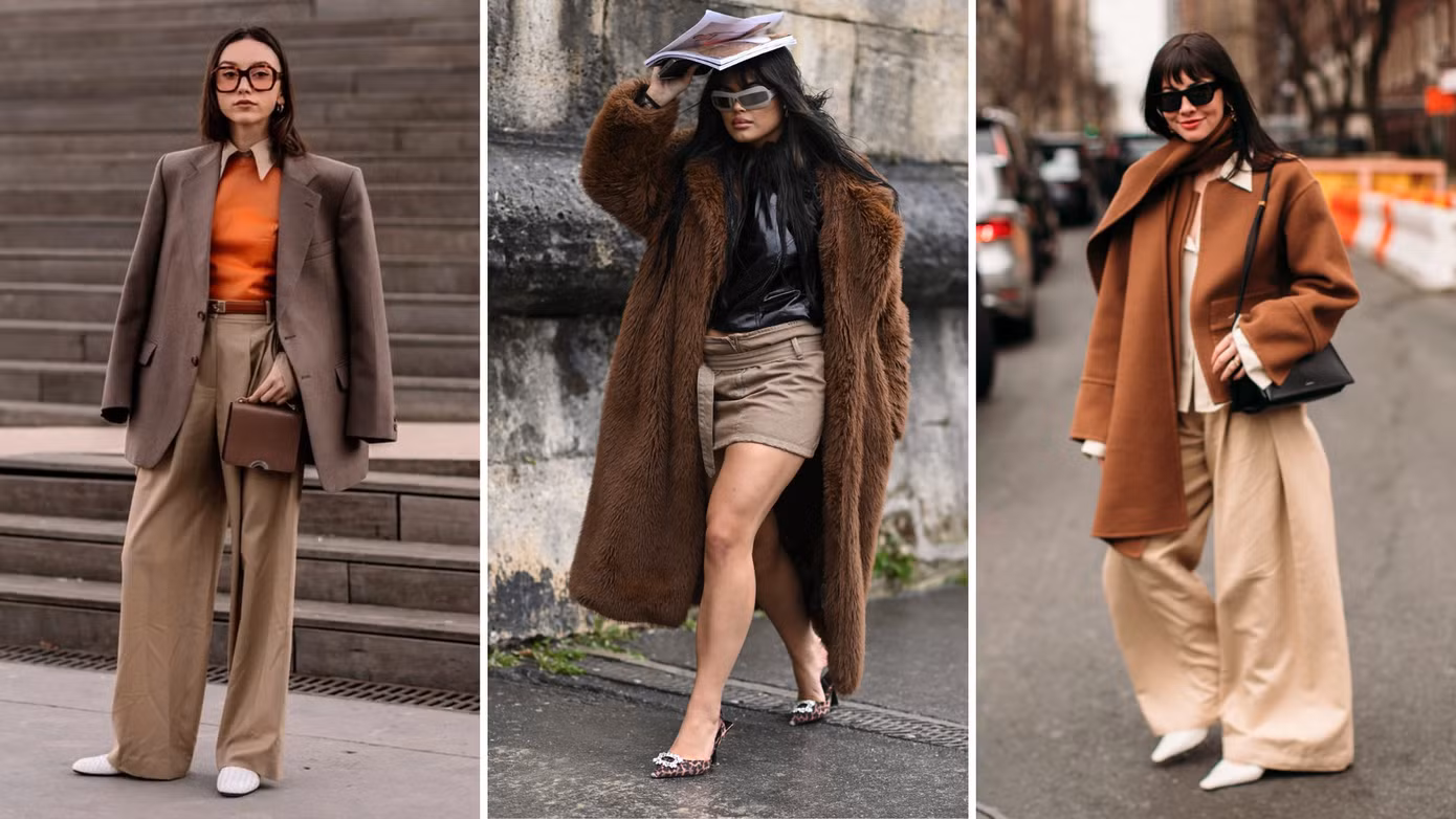 Áo trench coat dáng dài qua gối phối cùng một chiếc mini skirt ngắn là một gợi ý lý tưởng.