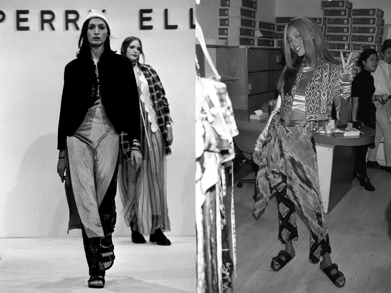 Các ngôi sao mang giày Birkenstock như một tuyên bố mang tính đi ngược lại xu hướng vào những năm 90.