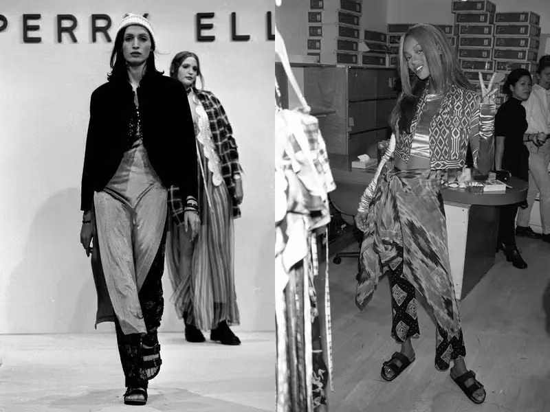 Các ngôi sao mang giày Birkenstock như một tuyên bố mang tính đi ngược lại xu hướng vào những năm 90.