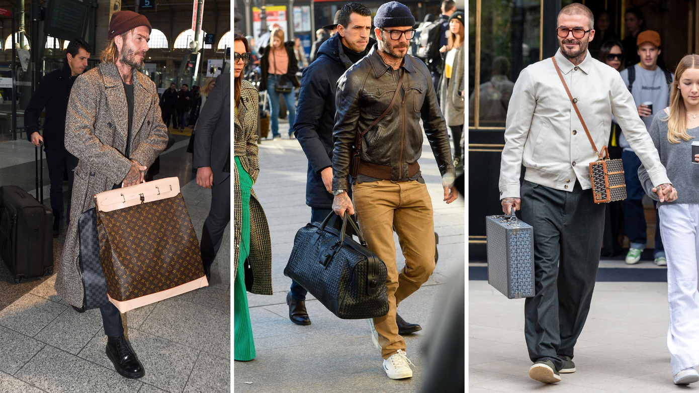 Không ít lần netizen &quot;phát cuồng&quot; vì những chiếc túi được David Beckham xách ra đường.