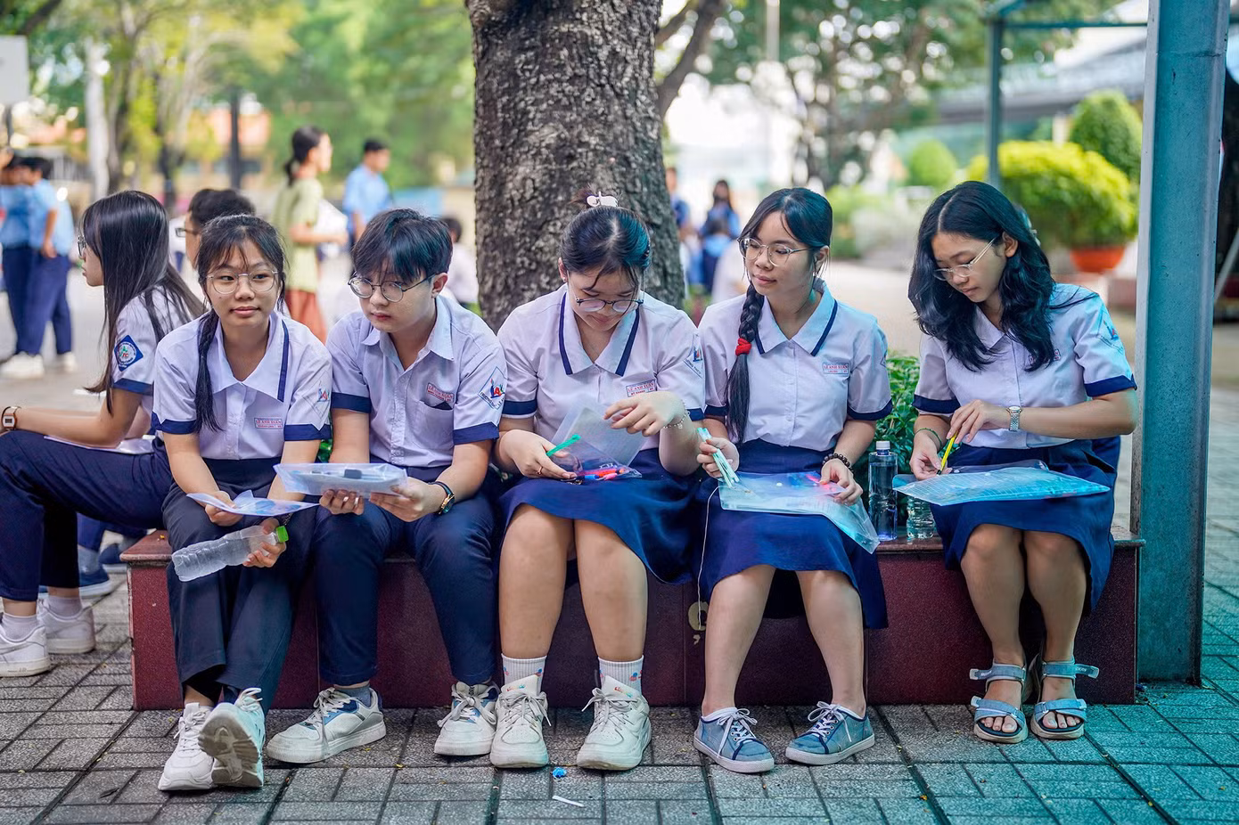 Thí sinh tham dự kỳ thi tuyển sinh vào lớp 10 tại TPHCM năm học 2025-2026. Ảnh: Phạm Nguyễn