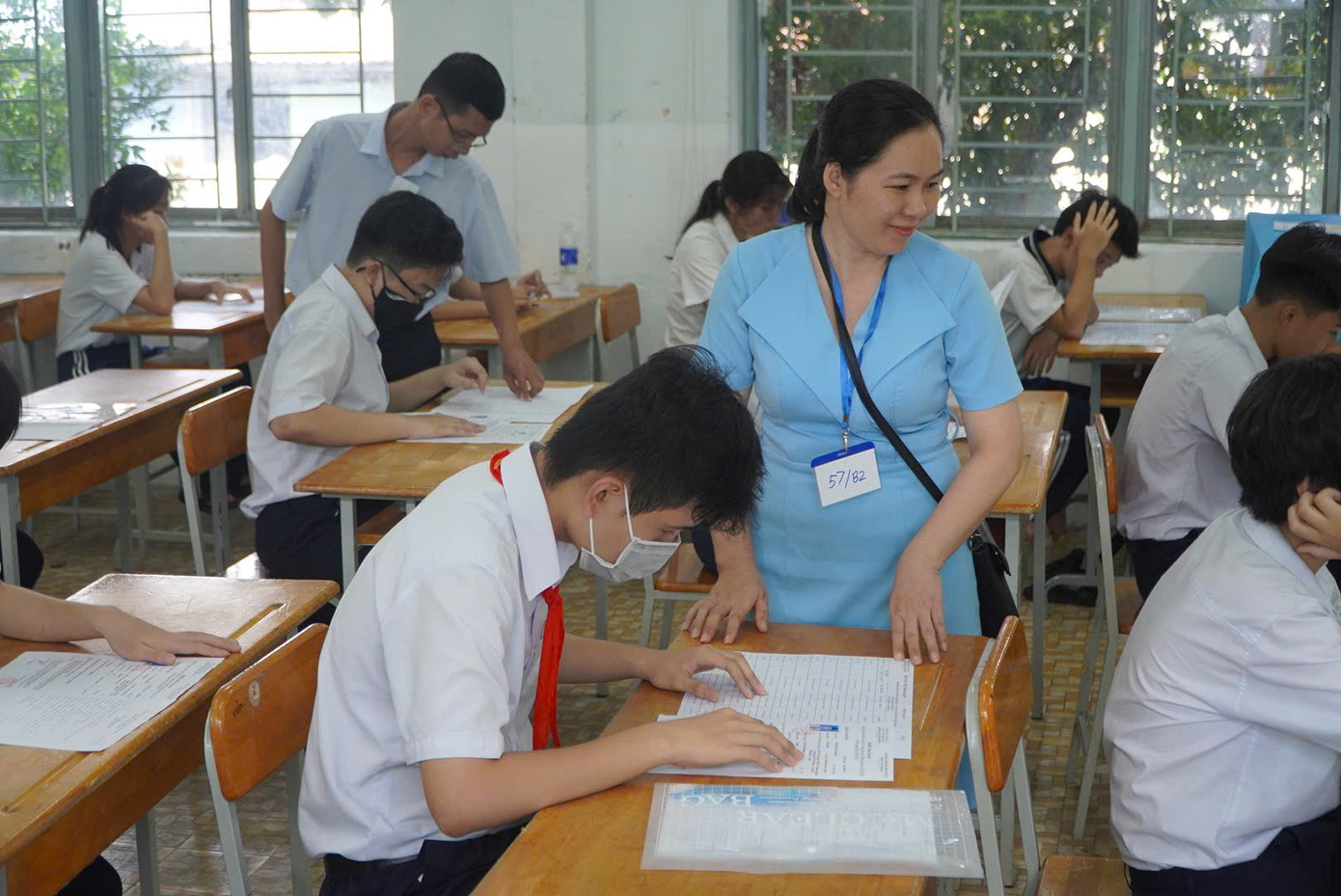 Thí sinh thi vào lớp 10 tại TPHCM. Ảnh: C.P. ee8553aeeca15aff03b0.jpg