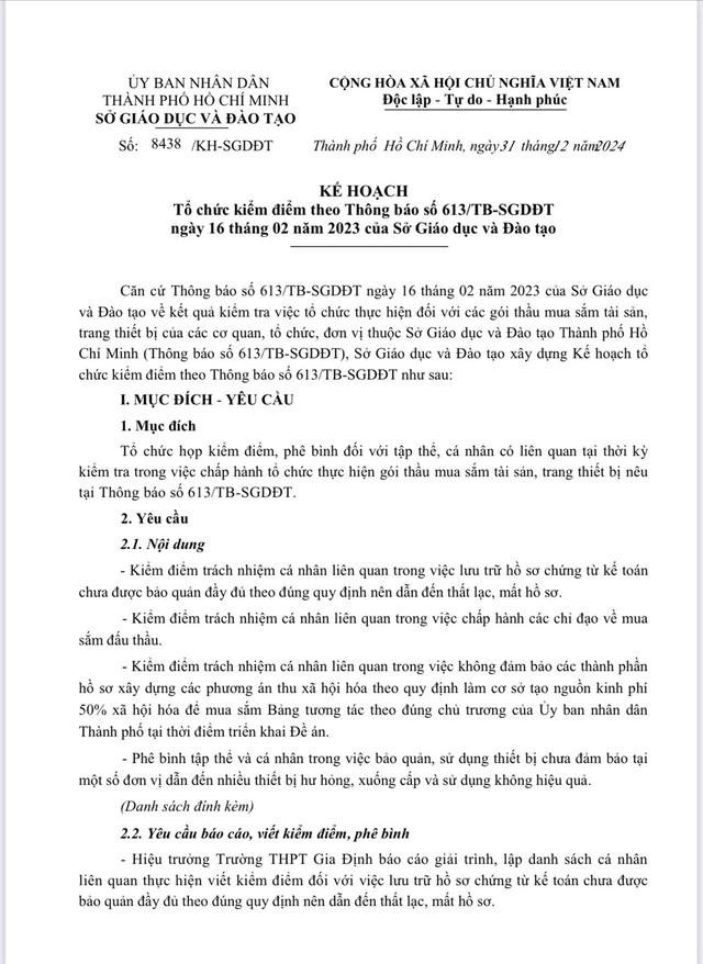 Sở GD&ĐT TPHCM triển khai kế hoạch kiểm điểm hiệu trưởng Sở GD&ĐT TPHCM triển khai kế hoạch kiểm điểm hiệu trưởng