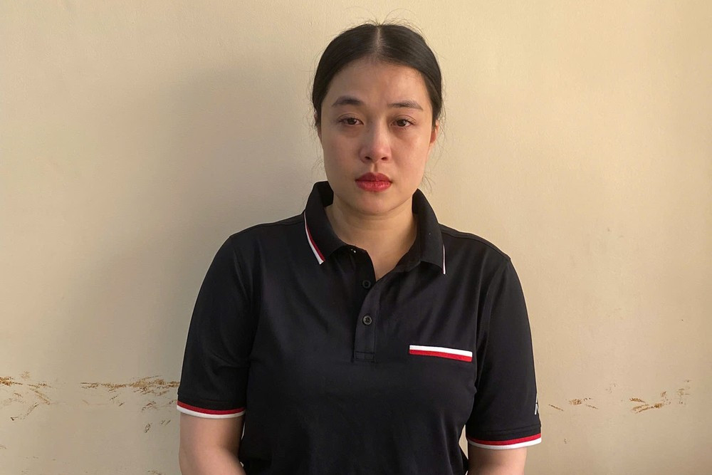 Bà Ngọc tại cơ quan công an. Ảnh: Công an cung cấp. Bà Ngọc tại cơ quan công an. Ảnh: Công an cung cấp.