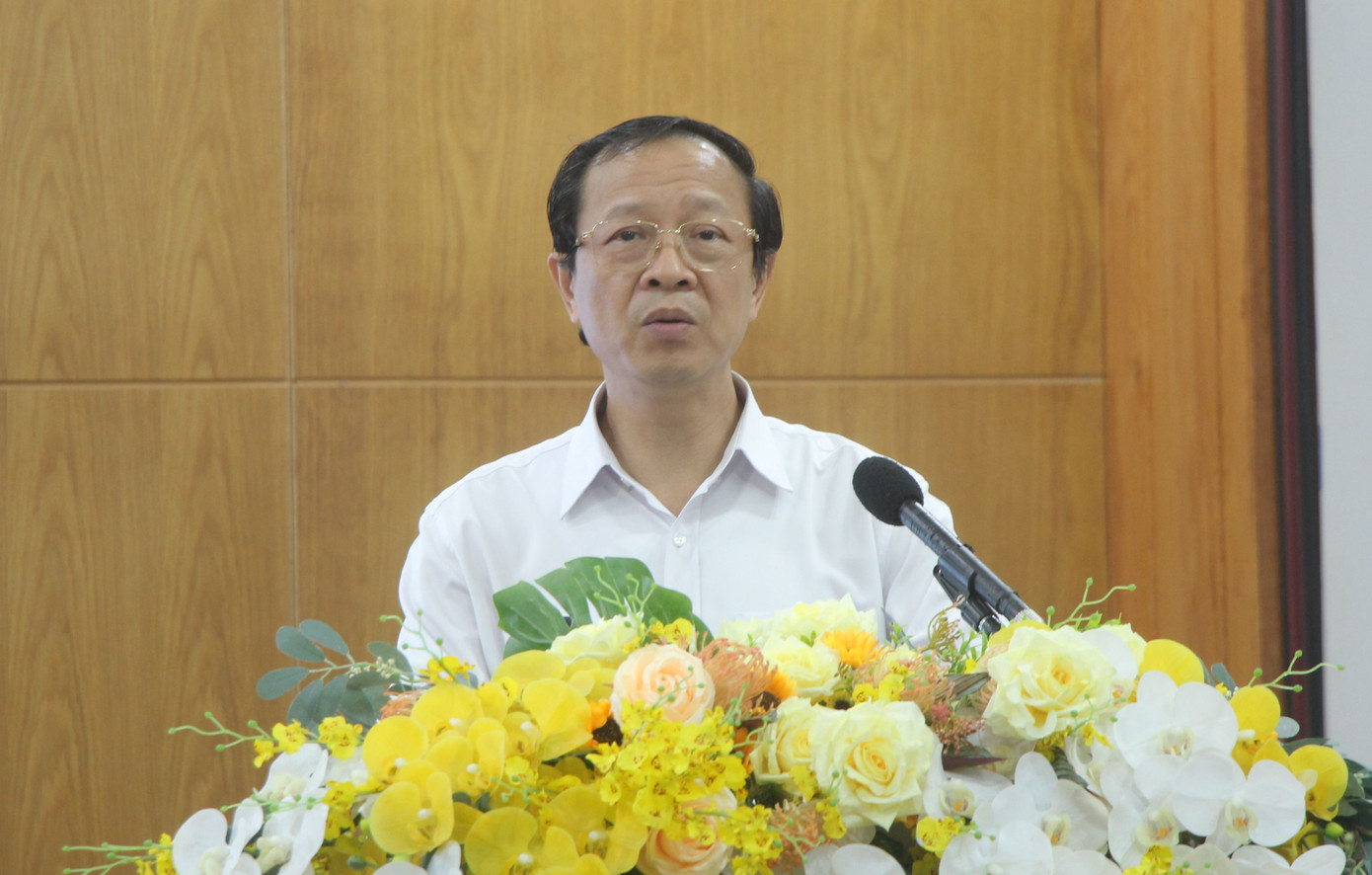 Thứ trưởng Bộ GD&ĐT Phạm Ngọc Thưởng phát biểu tại buổi làm việc. Ảnh: H.P. Thứ trưởng Bộ GD&ĐT Phạm Ngọc Thưởng phát biểu tại buổi làm việc. Ảnh: H.P.