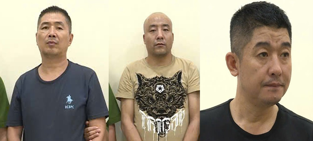 Từ trái qua, Ma Cai, Fan Guohui và Li Chuang. Ảnh: Công an cung cấp. Từ trái qua, Ma Cai, Fan Guohui và Li Chuang. Ảnh: Công an cung cấp.