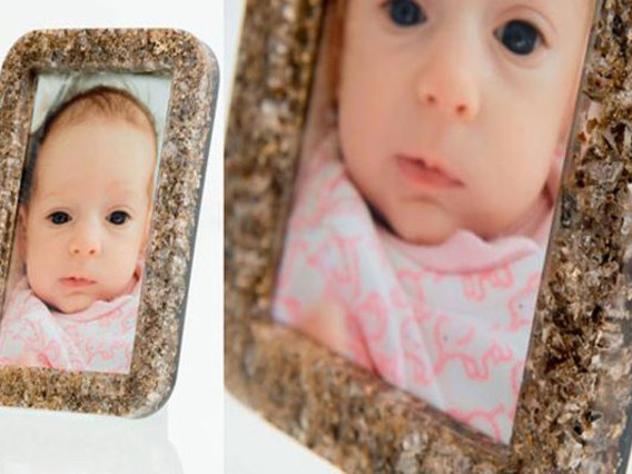 Khung ảnh độc đáo làm từ nhau thai (Ảnh: news)