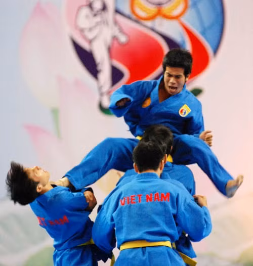 Màn biểu diễn Vovinam đẹp mắt trong lễ khai mạc