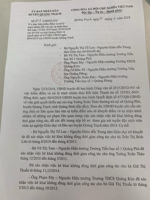 Kiểm điểm 5 cựu hiệu trưởng 'chung tay' khai khống hồ sơ ảnh 1