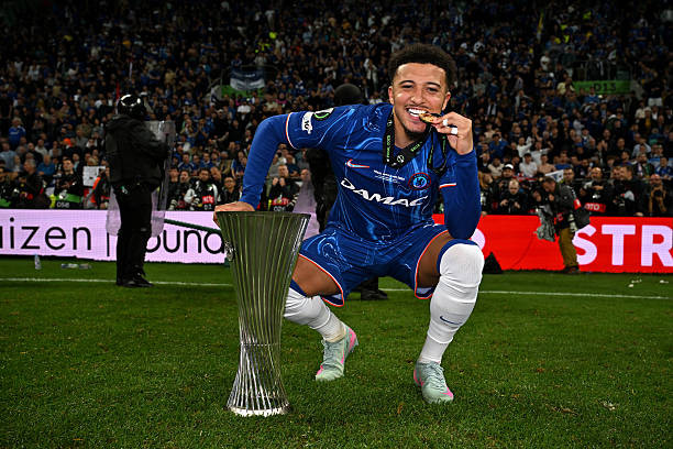 Sancho vô địch Conference League 2024/25 cùng Chelsea. Sancho vô địch Conference League 2024/25 cùng Chelsea.