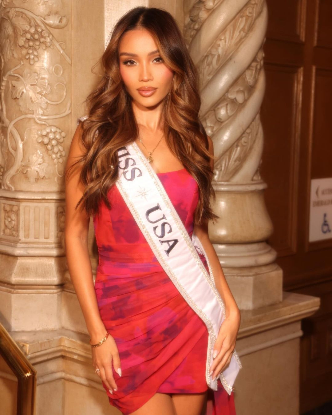 Ngày 29/7, đương kim Hoa hậu Mỹ 2023 Savannah Gankiewicz xuất hiện trong buổi lễ trao sash cho thí sinh của cuộc thi Hoa hậu Mỹ và Hoa hậu tuổi Teen Mỹ 2024. Đây là lần xuất hiện hiếm hoi của cô kể từ sau khi được bổ nhiệm làm Hoa hậu Mỹ hồi tháng 5.