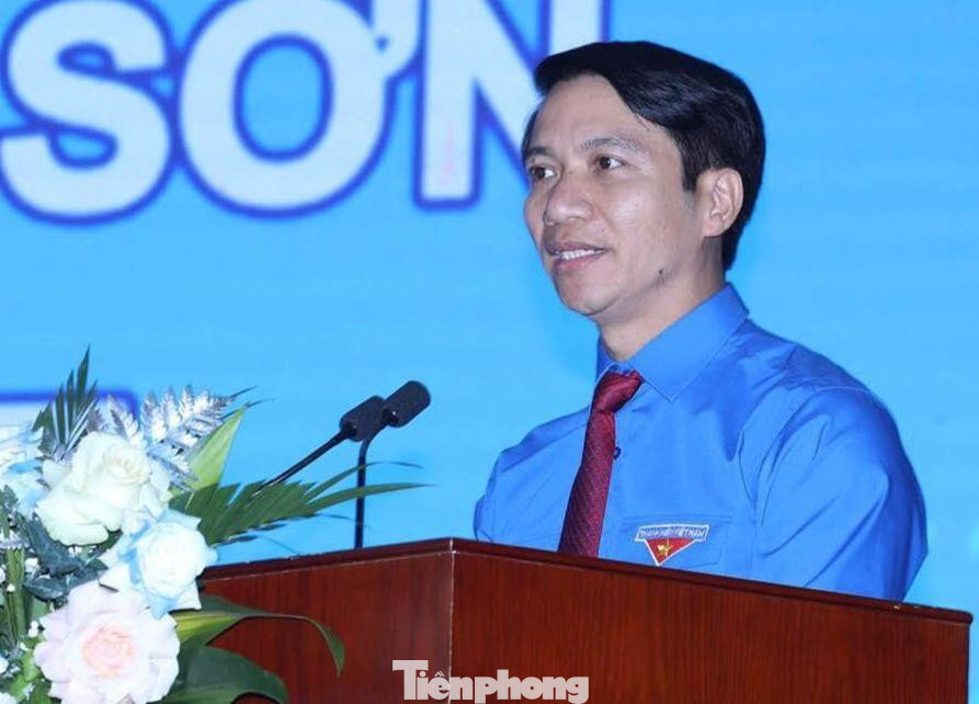 Anh Nguyễn Ngọc Lương - Bí thư Thường trực Ban Chấp hành Trung ương Đoàn, phát biểu tại đại hội (Ảnh: Duy Chiến)