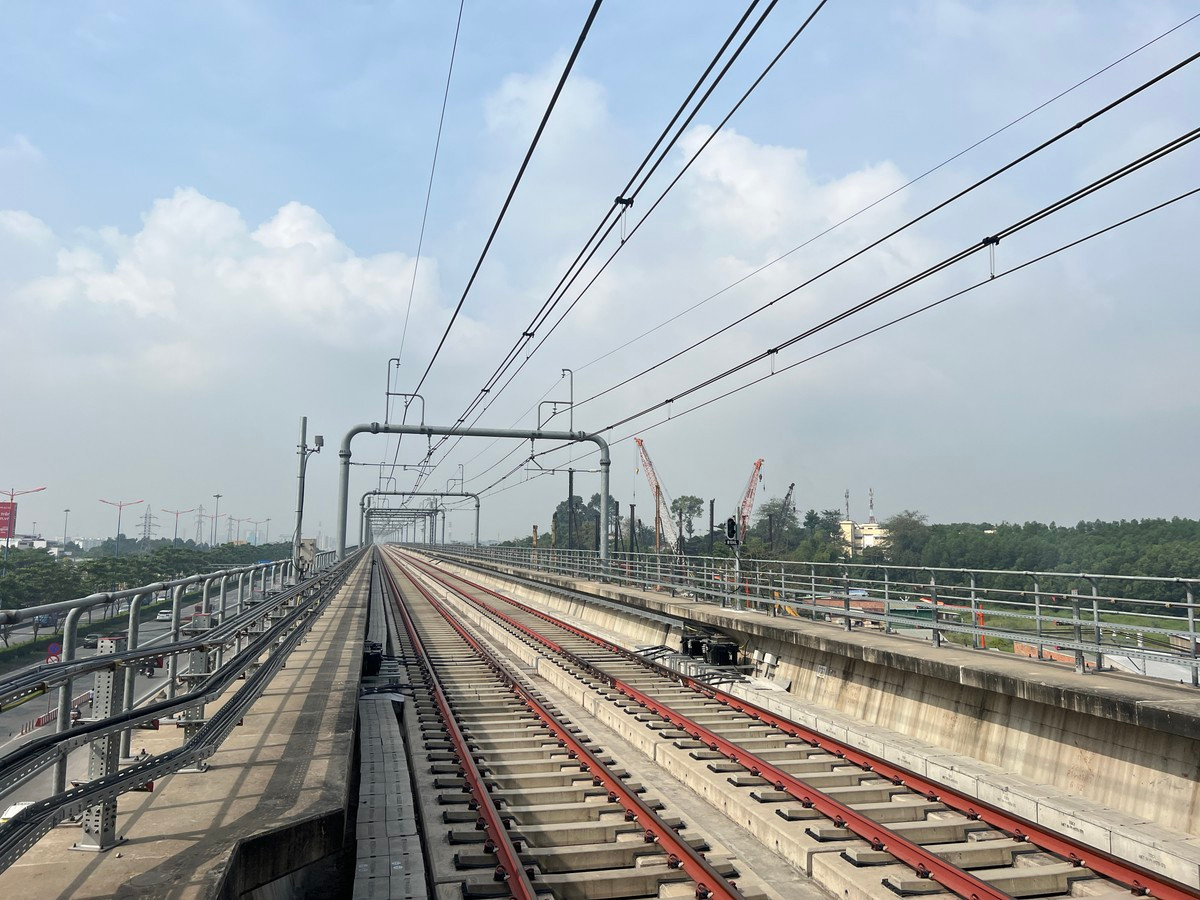 Công trường metro số 1 vào ngày 23 tháng Chạp. Ảnh: ĐÀO TRANG. Công trường metro số 1 vào ngày 23 tháng Chạp. Ảnh: ĐÀO TRANG.