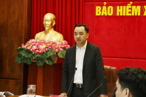 Phó Chủ tịch chuyên trách Hội đồng quản lý BHXH Nguyễn Văn Cường phát biểu tại buổi làm việc BHXH Việt Nam. Phó Chủ tịch chuyên trách Hội đồng quản lý BHXH Nguyễn Văn Cường phát biểu tại buổi làm việc BHXH Việt Nam.