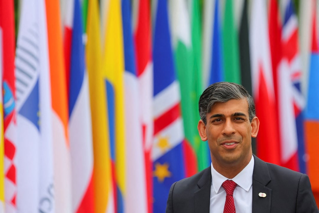 Thủ tướng Canada Justin Trudeau và Thủ tướng Anh Rishi Sunak. Ảnh: Reuters